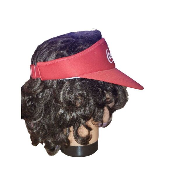 Vintage Coca-Cola Visor Unisex Red‎ White Made In USA 80s Summer Casual - Picture 5 of 7